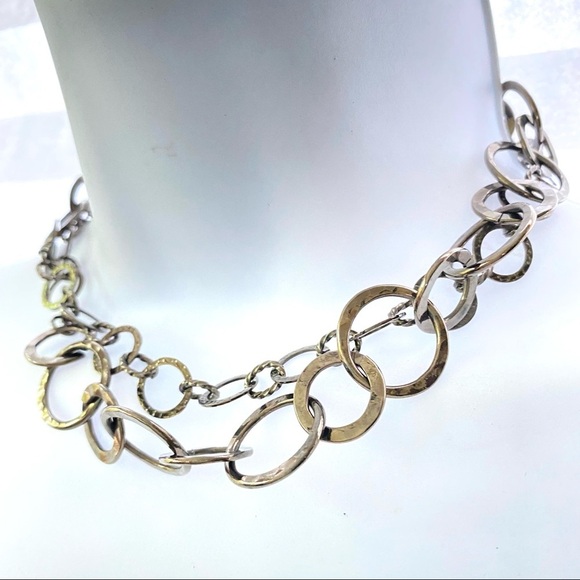 Gunmetal Link Long Necklace - Picture 8 of 9